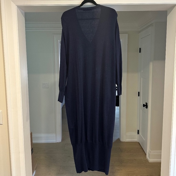 Thakoon Navy Sweater Dress with "Sleeve Tie" Detail at Waist - Size XL - Picture 11 of 14